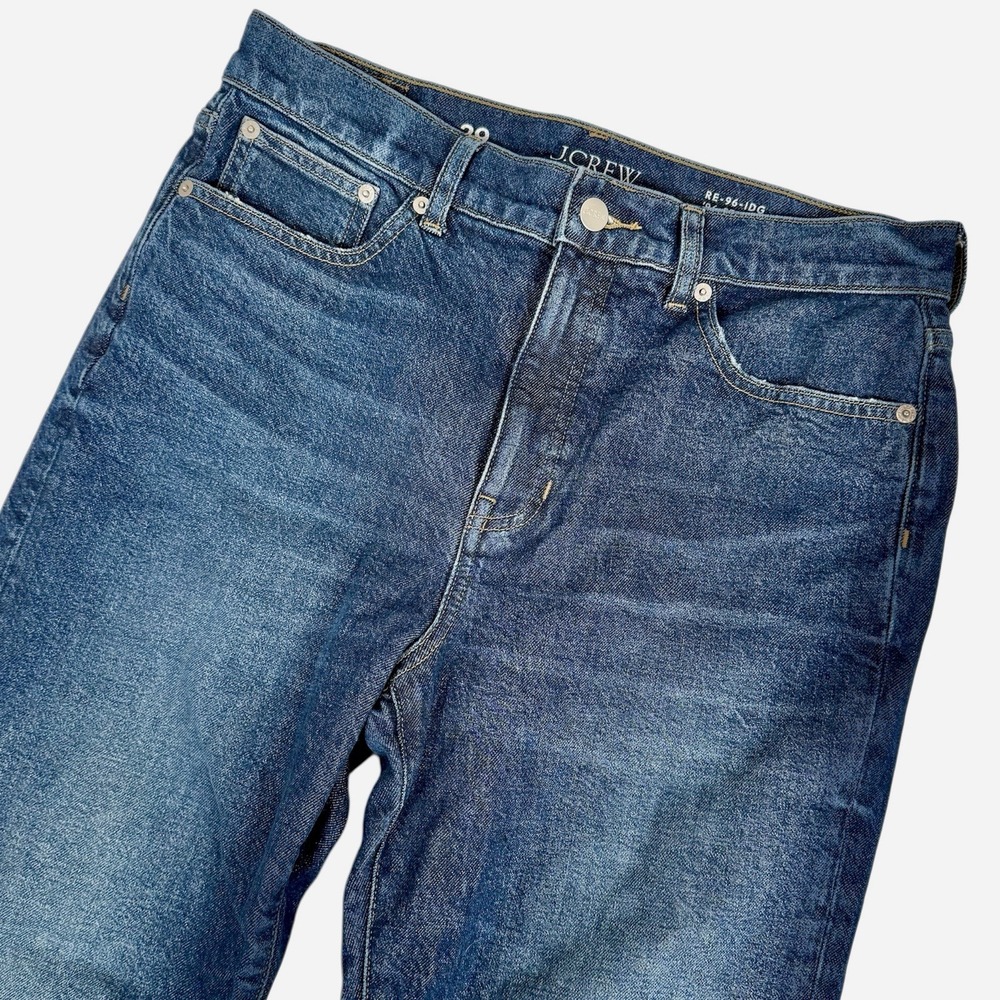 J.Crew RE-96 Straight Jeans Womens 29 Blue Denim High Rise IDG '96 Rigid Classic